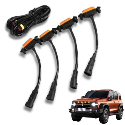 トヨタ タコマ TRD プログリル LED グリル マーカー 4連セット アンバーライト 互換品 (...