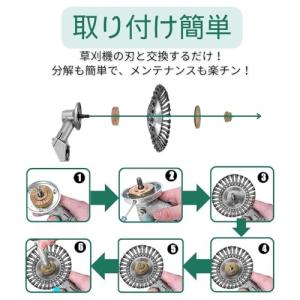 草刈り機 替え刃 ブラシ カッター 3個セット...の詳細画像5