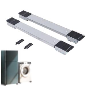 MORABLU 洗濯機 冷蔵庫 キャスター付き 伸縮式 防振 静音 耐荷重300kg 家具移動台 (グレー)