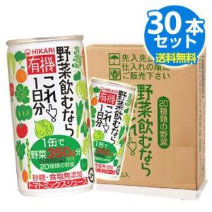 【送料無料】ヒカリ　野菜飲むならこれ1日分 野菜ジュース（190g x30本入）【ギフト対応】