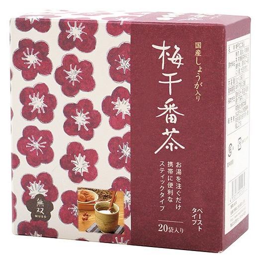 無双本舗 国産生姜入り梅干番茶・スティック 8g×20