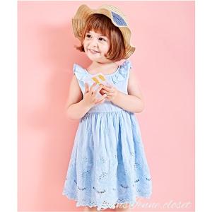子供 ワンピース 送料無料 夏 女の子 薄手 韓国子供服 水色 ブルー 子ども服 幼児 キッズ コットン レース リボン A0870 326 Ansienne Closet 通販 Yahoo ショッピング