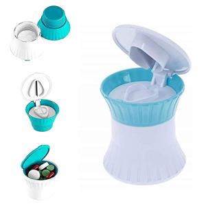 Kingsie 薬カッター 錠剤カッター クラッシャー 3in1 多機能 すりつぶし機能付き ピルケース 切る 砕く 保管