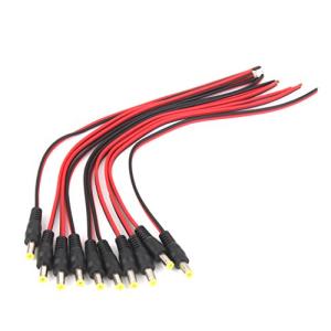 CCTV セキュリティ用 12V DC電源 ピグテール オス 5.5x2.1mm ケーブル プラグ ワイヤー 10個