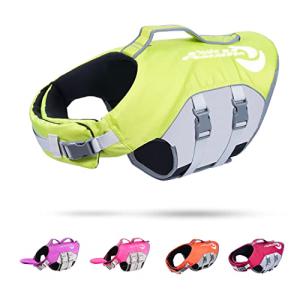 ThinkPet ペットライフジャケット 水泳用ライフジャケット 高密度 水遊び 浮力が優れる 犬の安全に守る