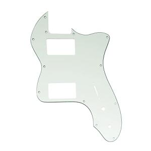Musiclily Pro 12穴 カバー付きHH ピックガード USA/メキシコ フェンダー72テレキャスターシンラインエレキギター用 エイジドホワ