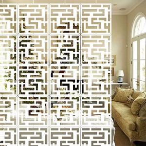 YIZUNNU 12片セット パーテーション 高さ29cm x 幅29cmアジアン 和室/洋室 オフィス 間仕切り 衝立 おしゃれ,はくしょく