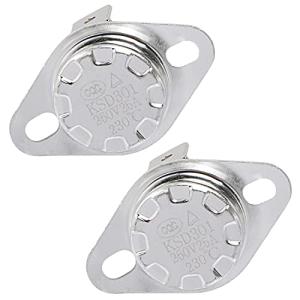 Aopin熱制御スイッチKSD301通常閉鎖NC 230度250V高電流25Aサーモスタット温度スイッチ2個入り