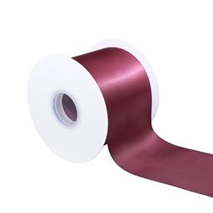 ITIsparkle 両面サテンリボン 幅75mm×22M巻 手芸 服飾 ラッピング ちょう結び リボン #277-ダークレッド