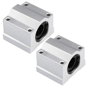 2個いりSCS8UUリニアボールベアリング リニアモーションボールベアリング スライドブッシュ 線形軸受けスライドブッシュ 低摩擦 密閉型 アルミニウ