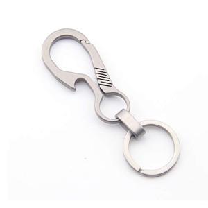 FEGVE チタン軽量キーチェーン 栓抜き機能付き 自宅 キャンプ 旅行