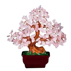 WooJoo" 招財樹 金のなる木 シトリン 黄水晶，ローズクォーツ，アメジスト, 恋愛 金運 財産運 健康運