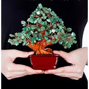 WooJoo" 招財樹 金のなる木 シトリン 黄水晶，ローズクォーツ，アメジスト恋愛 金運 財産運 健康運