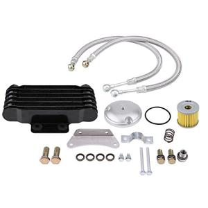 EBTOOLSスズキGN125 EN125 EN150 GZ125 GZ150用オートバイエンジンオイルクーラー冷却ラジエーターキット
