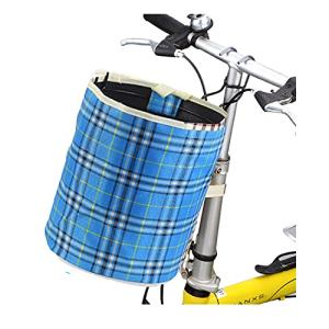 自転車 かご 買い物カゴ 前 着脱式 - 折りたたみ 巾着式