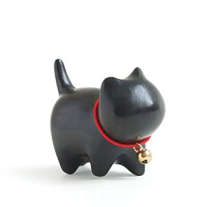 WOWTAC 猫 置物 玄関小物 インテリア飾り 木製招き猫 幸運 招き 誕生日プレゼント