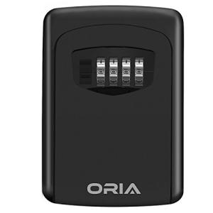 ORIA セキュリティキーボックス 壁掛け 鍵収納 4桁ダイヤル式 防犯 盗難防止 共有 玄関 倉庫 カギ管理 カギ収納 印鑑収納 大容量 安全 便利