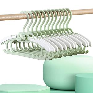 ベビーハンガー 12本 子供用ハンガー 伸縮式 キッズハンガー 4段階調整可能 省スペース 赤ちゃん ハンガー 滑り止め 厚くする 耐久性あり おしゃ