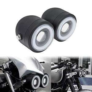 YHMTIVTU 汎用 LED ツイン ヘッドライト ダブルデュアル ランプ ハーレー ヤマハ カワサキ スズキ用
