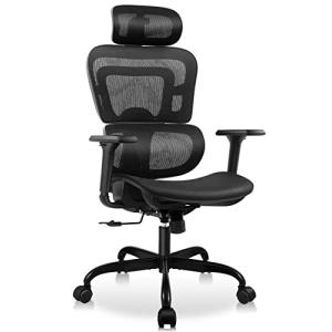 KERDOM 全面メッシュチェア ワークチェア オフィスチェア リクライニングチェア 人間工学椅子 デスクチェア テレワーク 3Dアームレスト 可動式