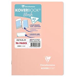 クレールフォンテーヌ カバーブック パステル バイカラー 横罫 15.5x21.5cm コーラル Clairfontaine KOVERBOOK PA