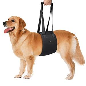 Refoiner 犬用介護ハーネス 歩行補助ハーネス 小中型犬 胴体用 取っ手付き 歩行サポート 後ろ足サポート 散歩用 登山用 運動用 老犬 保護犬