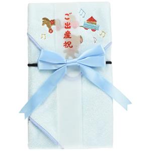 伊予結納センター 祝儀袋 金封 出産お祝い用 スタイ ブルー V106-02