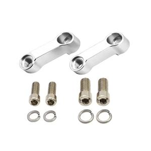 バイク ミラー 用 延長 ステー 2個 セット 汎用 CNC アルミ合金製 ミラーホルダー ミラーアダプター ブラケット