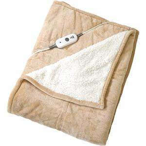 Rocotto 電気毛布 130×160cm フランネル素材 ひざ掛け 丸洗いOK 3段階調節 タイマー付き 掛け布団 電気ブランケット 洗える 温度