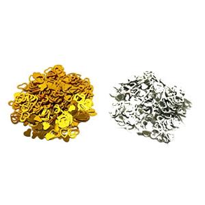 naissant かわいい 素敵 な ハート 型 紙吹雪 ゴールド シルバー オリジナル ミックス