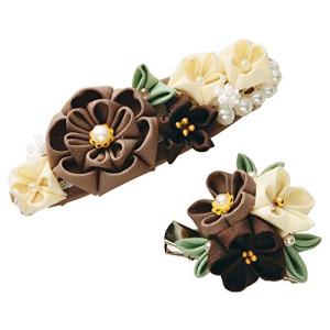 タカギ繊維 Panami 手芸キット コットン生地で作る 普段づかいの つまみ細工 チョコレート バレッタとブローチ LH-449