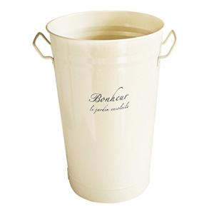 SPICE OF LIFE 花桶 ブリキフラワーポット ボヌール アイボリー 7.5L 25×21×32cm ロング バケツ JMGF10