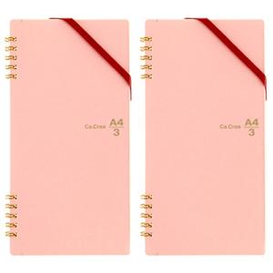 プラス ノート メモ帳 方眼 5mm カ.クリエ ツインリング A4×1/3 RT-650GC こすもす 77-912×2