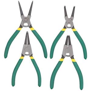 4本組 スナップリングプライヤー プライヤーセット サークリッププライヤー 穴 軸用