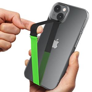 Sinjimoru ツートーン スマホストラップ シリコン素材の伸びるストラップ ワイヤレス充電対応 簡単脱着 スマホループグリップ 鮮やかなカラーの