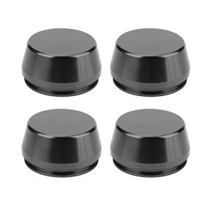 ホイールセンターキャップ 4pcs 56mm /2.2in カーホイール用キャップ アルミニウム合金製 インストール簡単 ユニバーサルタイプ(blac