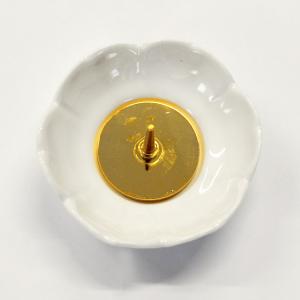 花形燭台 白 陶器製燭台 ろうそく立て ろうそ...の詳細画像1