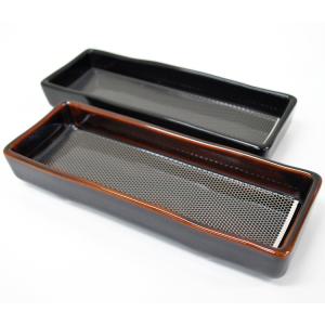 仏具 線香立て 横置き 仏壇  一本薫用線香皿『夕香』黒・タメ