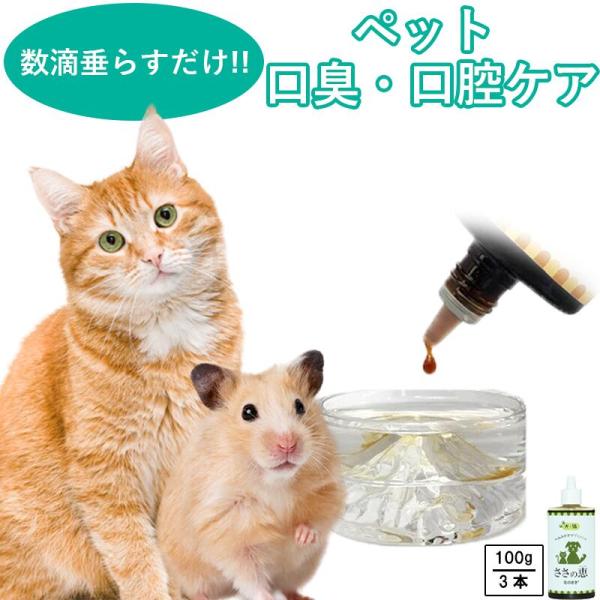 北のささ ささの恵 100g×3 ペット用熊笹エキス 犬 ネコ ペット用サプリメント 無添加 口臭 ...