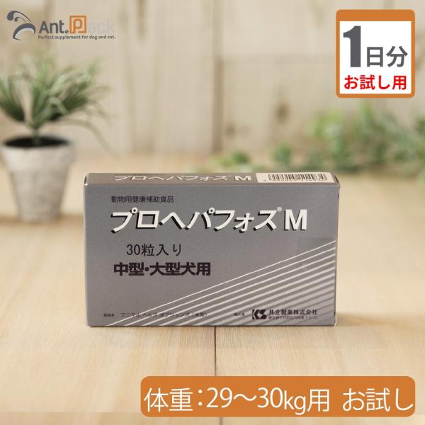（お試し1日分） プロヘパフォスM　（中型・大型犬用）　体重29kg〜30kg用 4粒