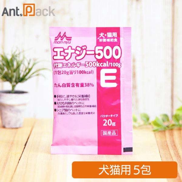 森乳 ワンラック エナジー500 犬猫用 20g×5包［ネコポス発送］4セットまで（01947）