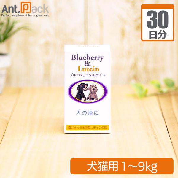 日本ビーエフ ブルーベリー&amp;ルテイン犬猫用 体重1kg〜9kg  1日1粒 30日分