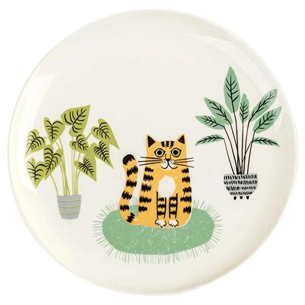 ハンナターナー キャット  丸皿 茶トラ 20cm 15-0048-02 ネコ 猫 ねこ Cat S...
