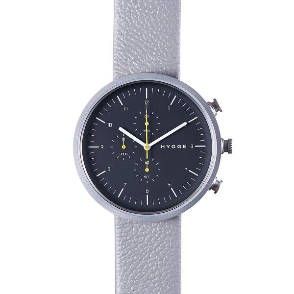 ヒュッゲ HGE020079 Horizon ブラック ダークグレー シルバー 腕時計 ユニセックス