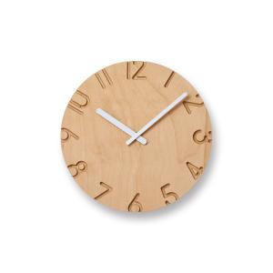 レムノス Carved Wood Birchntl16 04 掛け時計 超安い おしゃれ 北欧スタイル モダン かわいい ウォールクロッ 日本製 Lemnos