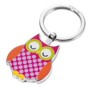 メール便対応可 トロイカ ふくろうのキーリング ジギー ピンク キーホルダー おしゃれ かわいい 鍵 チャーム 車