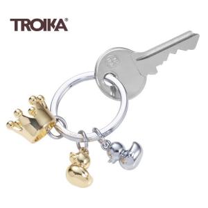 メール便対応可 トロイカ ロイヤルダックス キーリング キーホルダー おしゃれ ブランド 自 Salenew大人気 バッグチャーム かわいい Troika