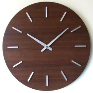 フォーカススリー 掛け時計 ウォールナットの時計 V-0011 ステップ ブラウンおしゃれ 壁掛け時計｜antdesignstore
