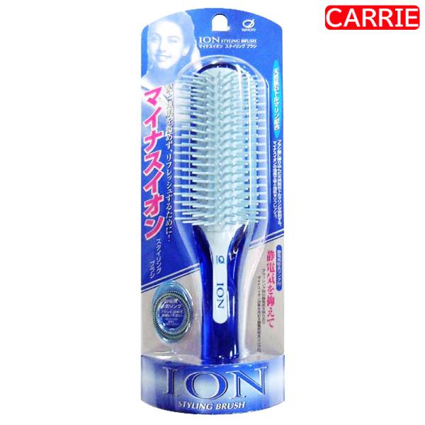 池本刷子 池本ブラシ マイナスイオンスタイリングブラシ L IC120　【　ブルー　】　｜　ヘアブラ...