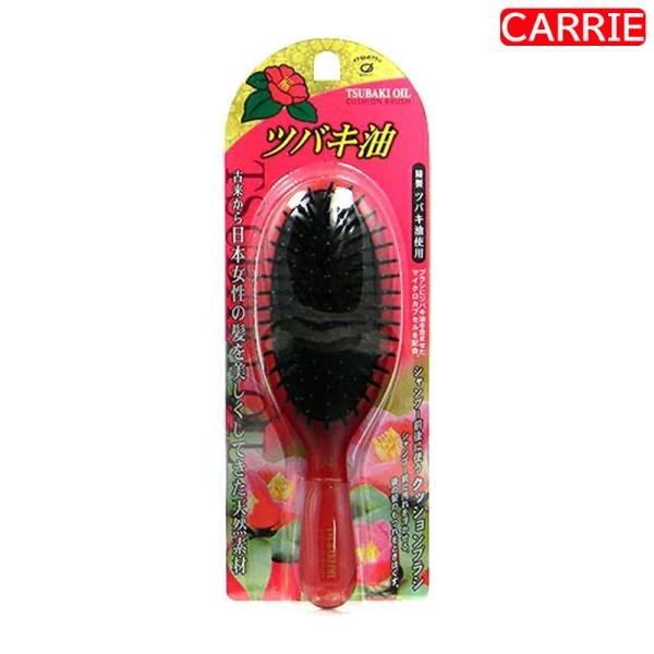 池本刷子 池本ブラシ ツバキ油含浸クッションブラシ TSU-60N 【　レッド　】　｜　ヘアブラシ ...